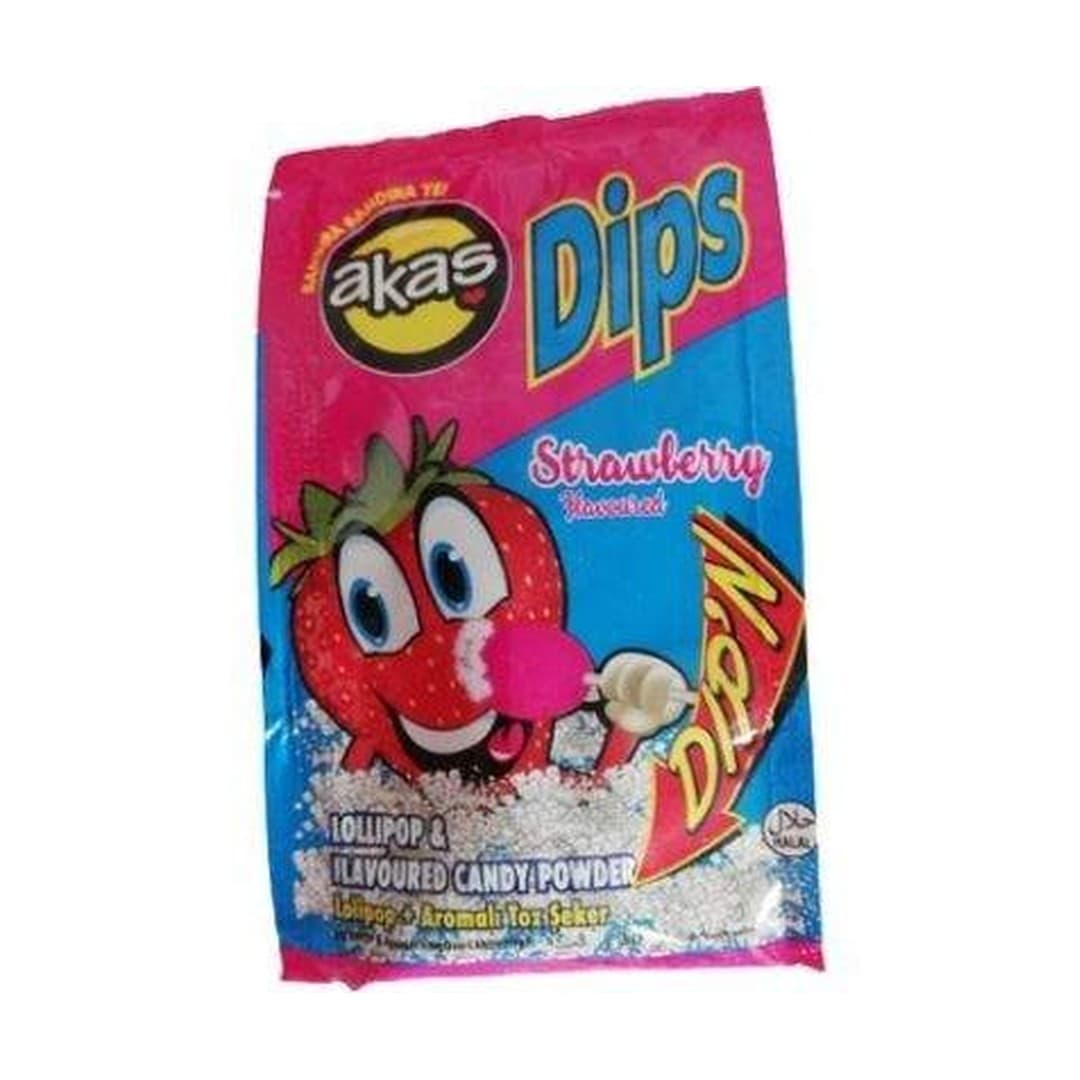 AKAS Dips Lollipop Strawberry 12g
