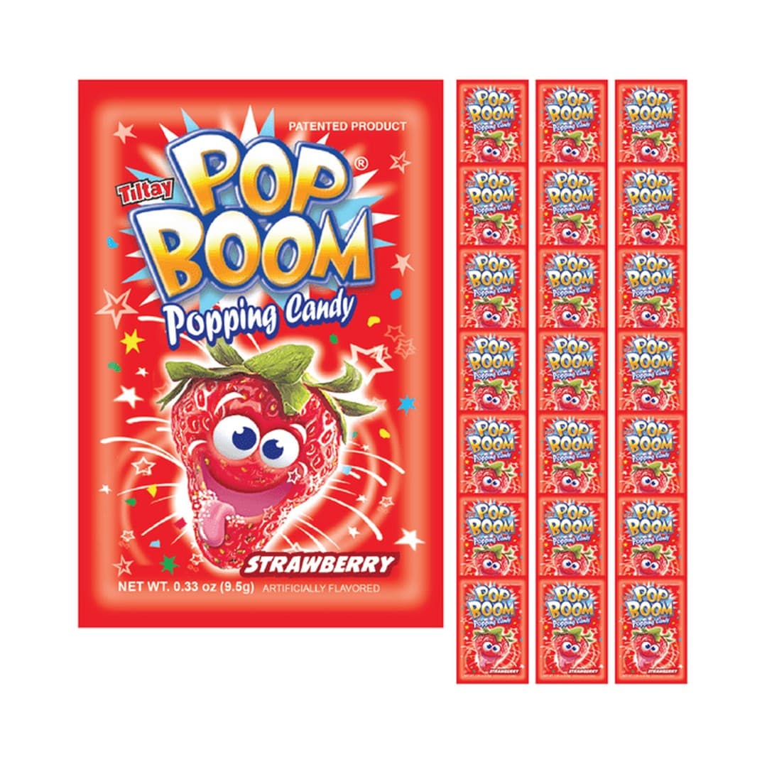 AKAS Popping Boom Candy Strawberry 4g