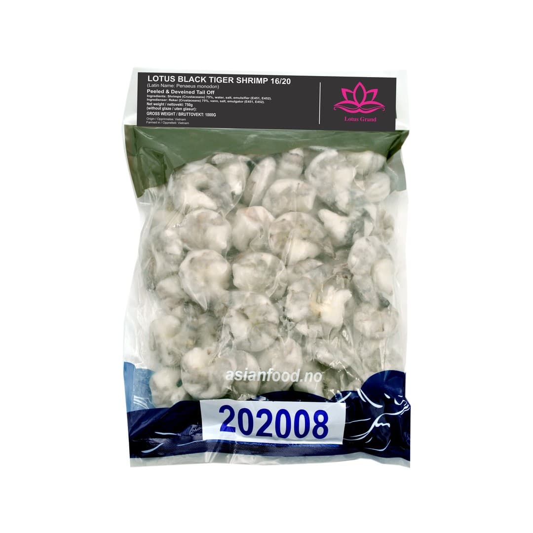 ANDU Black Tiger roh geschält 16/20 - 10x1kg