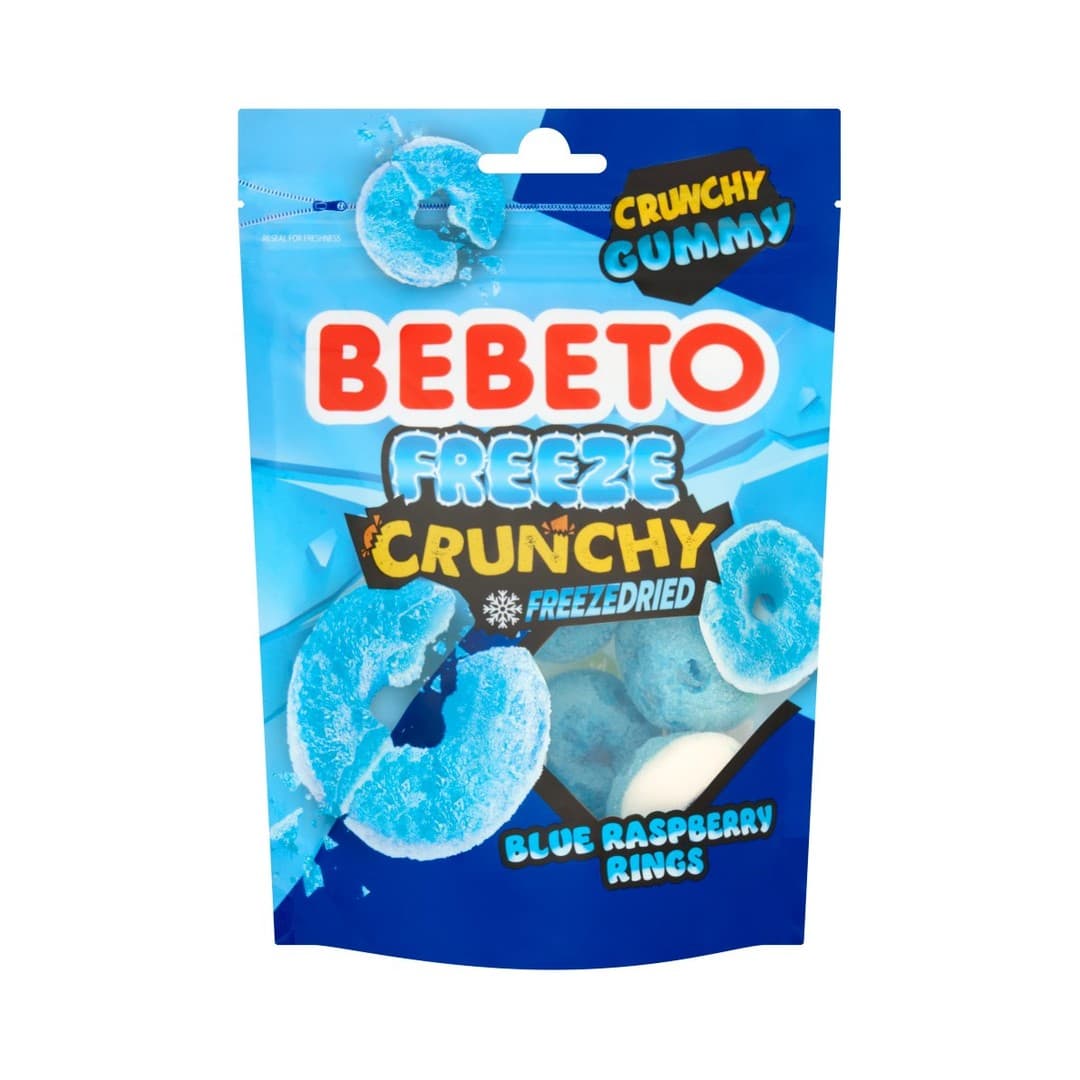 BEBETO Freeze Crunchy - Blue Raspberry Rings 35g