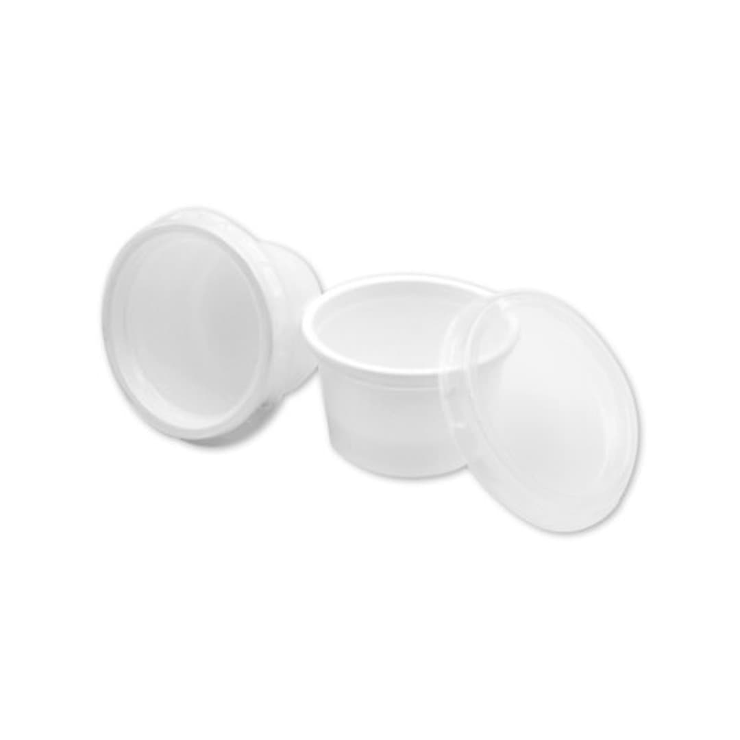 Buttertöpfchen 30ml mit Deckel Weiss (1000st Karton)