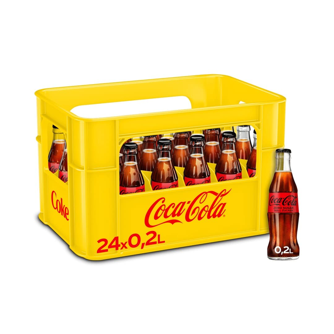 COKE ZERO 0,2l Glasflasche 24er Kiste