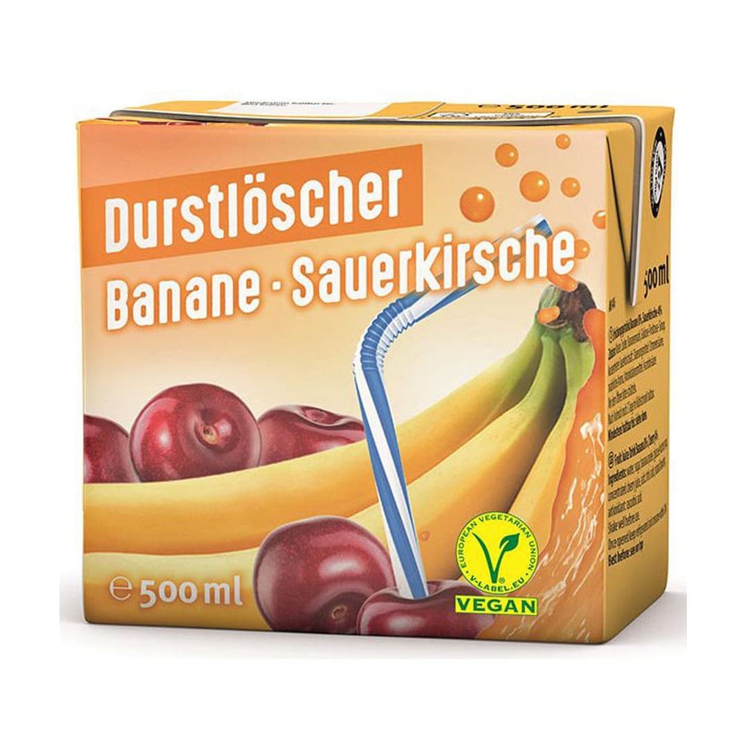 Durstlöscher Banane Sauerkirsche 500ml 12er Pack