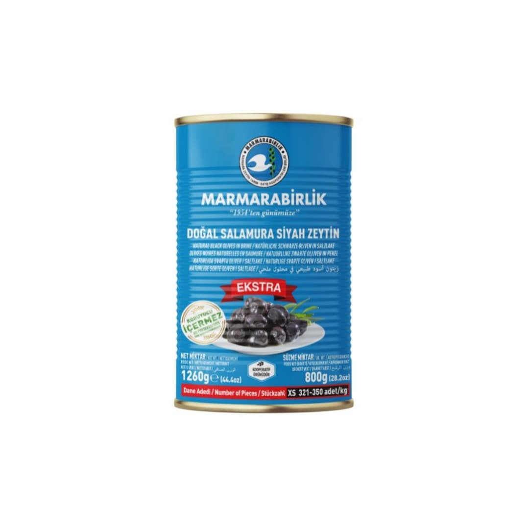 Gülcan schwarze Oliven mit Stein XS-2XS BLAUE Dose 700g