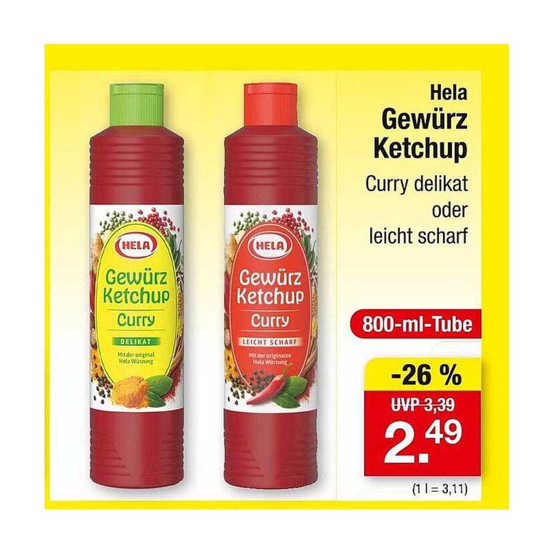 Hela Curry-Gewürz Ketchup Delikat Tube 800ml