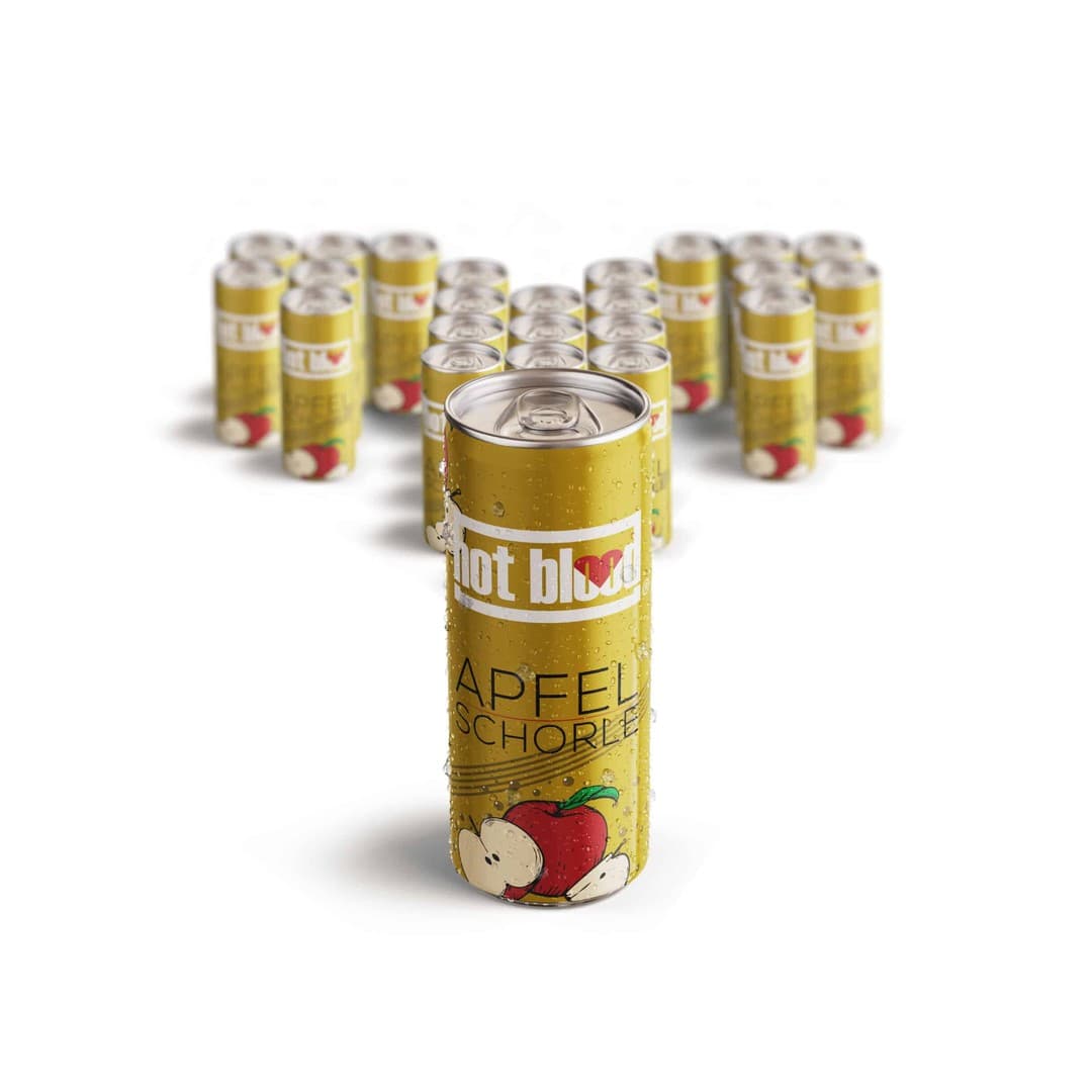 Hot Blood Apfelschorle 0,33l Dose 24er Pack