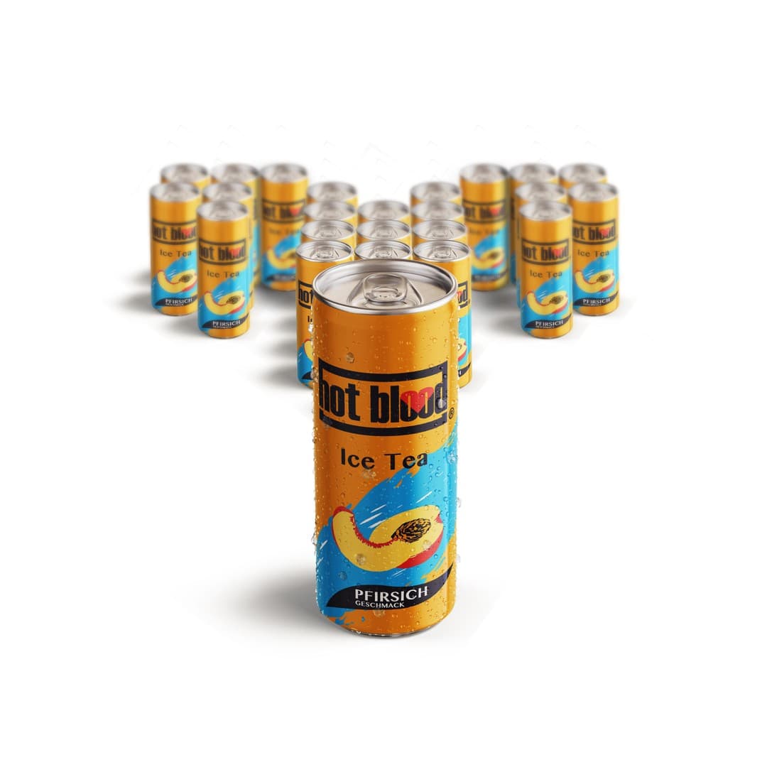 Hot Blood Ice Tea Pfirsisch 0,33l Dose 24er Pack