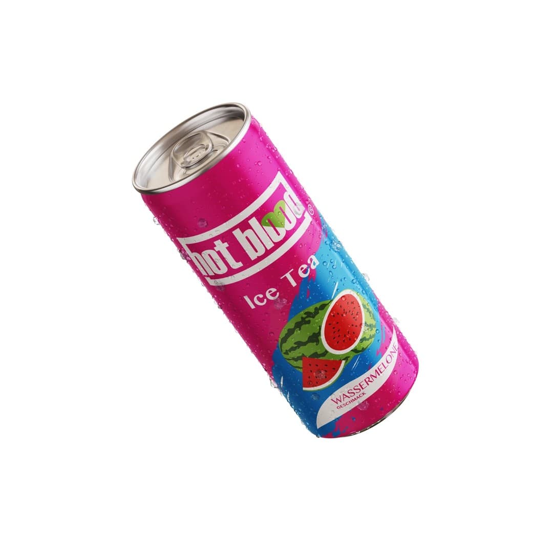 Hot Blood Ice Tea Wassermelone 0,33l Dose 24er Pack