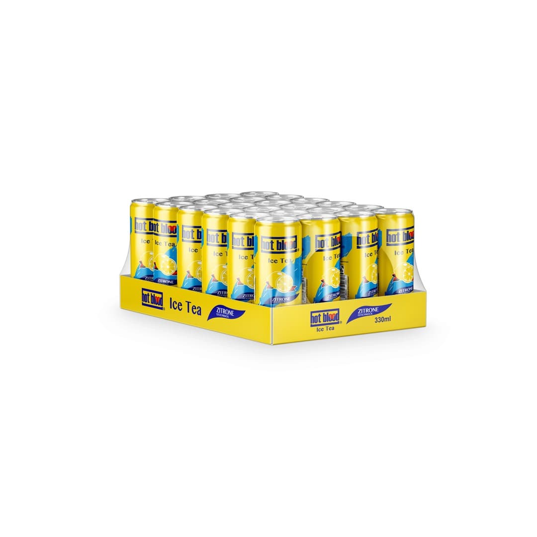 Hot Blood Ice Tea Zitrone 0,33l Dose 24er Pack