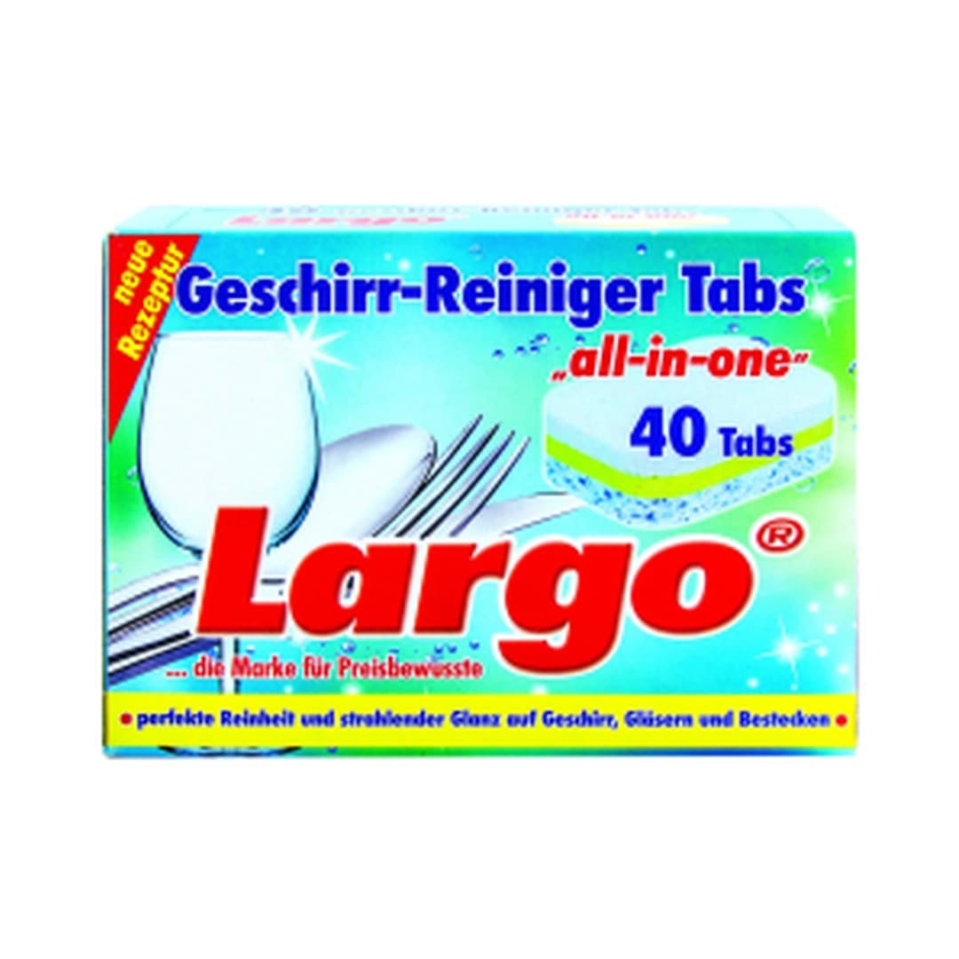 LARGO Geschirr Reiniger Tabs All in One 40er Faltschachtel