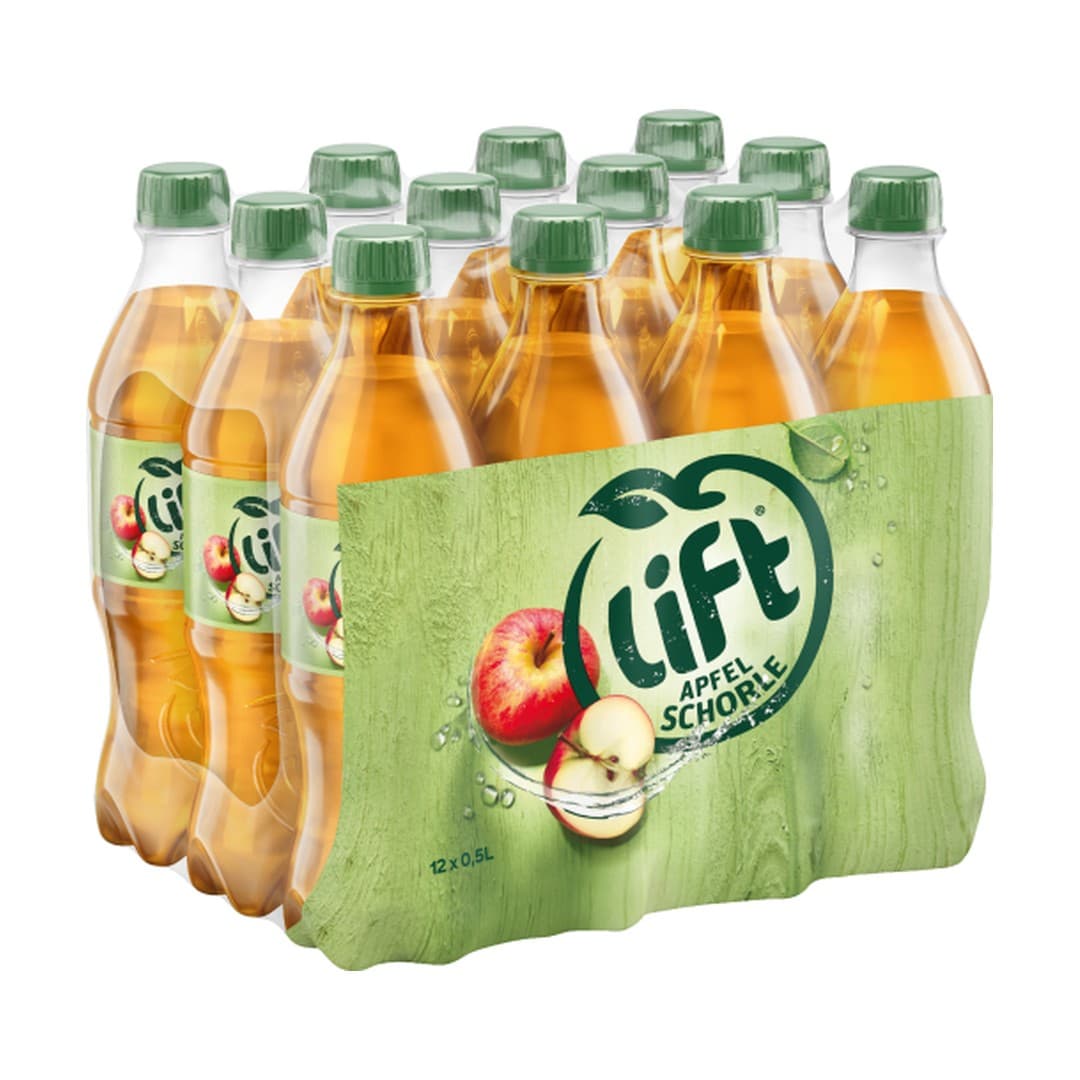 LIFT Apfelschorle 0,5l PET-Einwegflasche 12er Pack