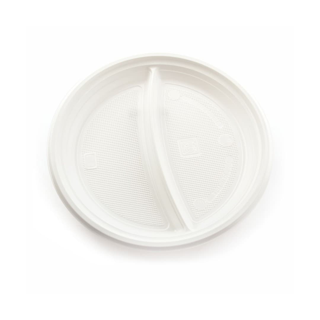 Menüteller- Plastik 2get. Weiss 100 Stück