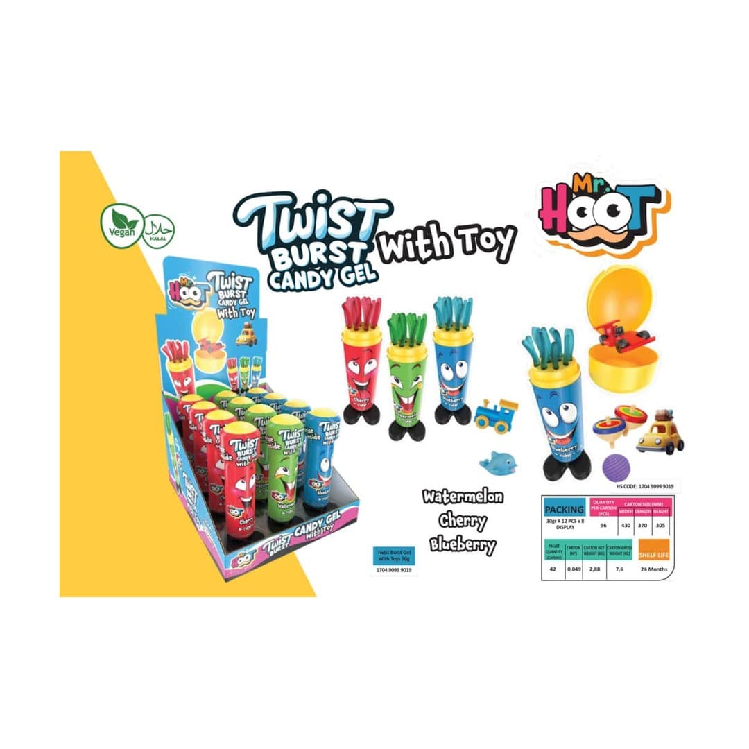 MR. HOOT Twist Burst Candy Gel 30g