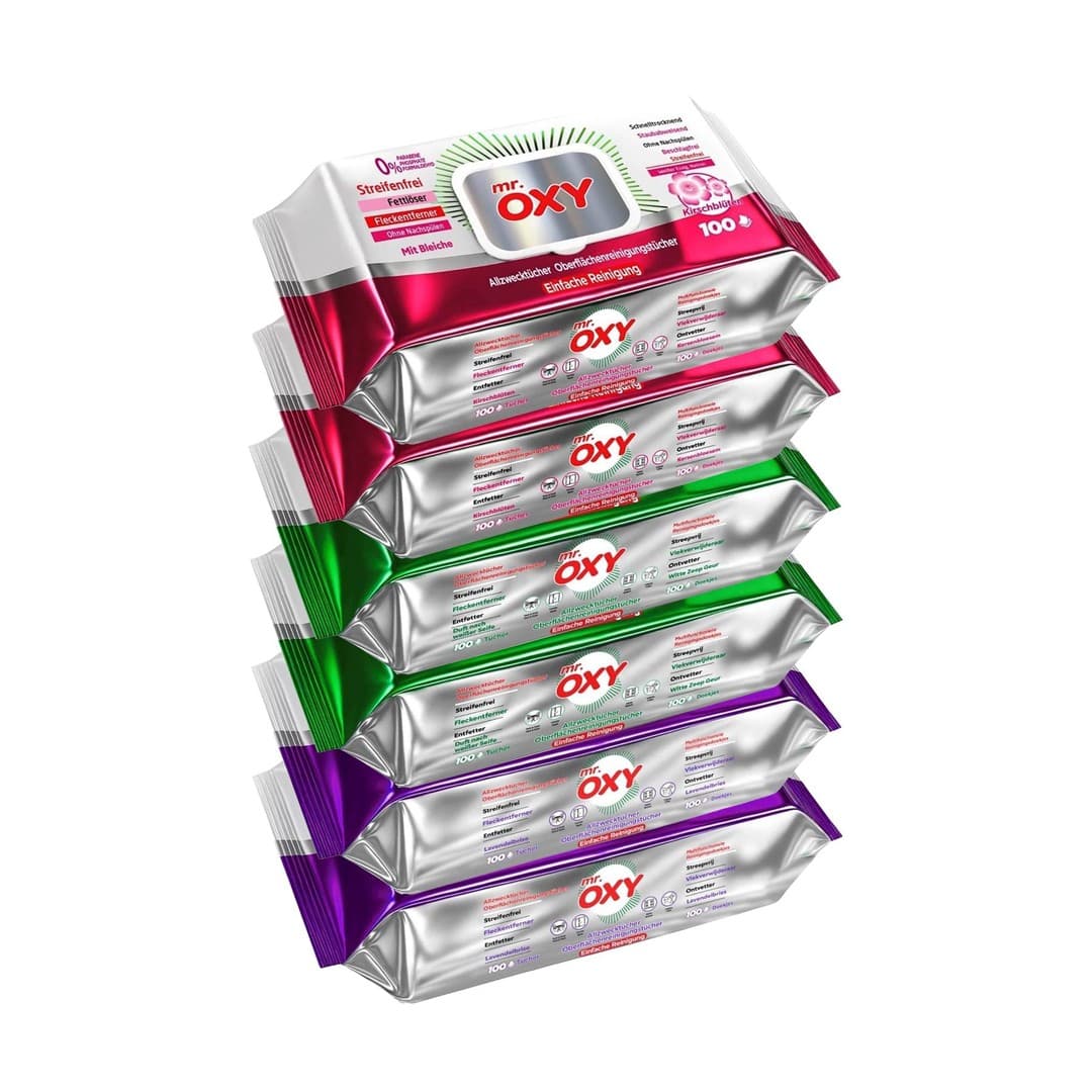 Mr Oxy Feuchttücher Easy Clean Kirschblüte 100er Pack