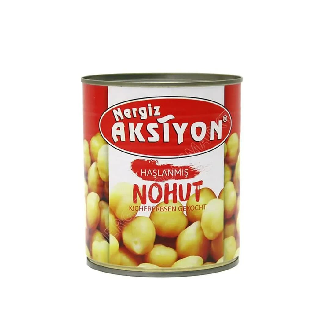 Nergiz Aksiyon Haslanmis Nohut, gekochte Kichererbsen 800g Dose