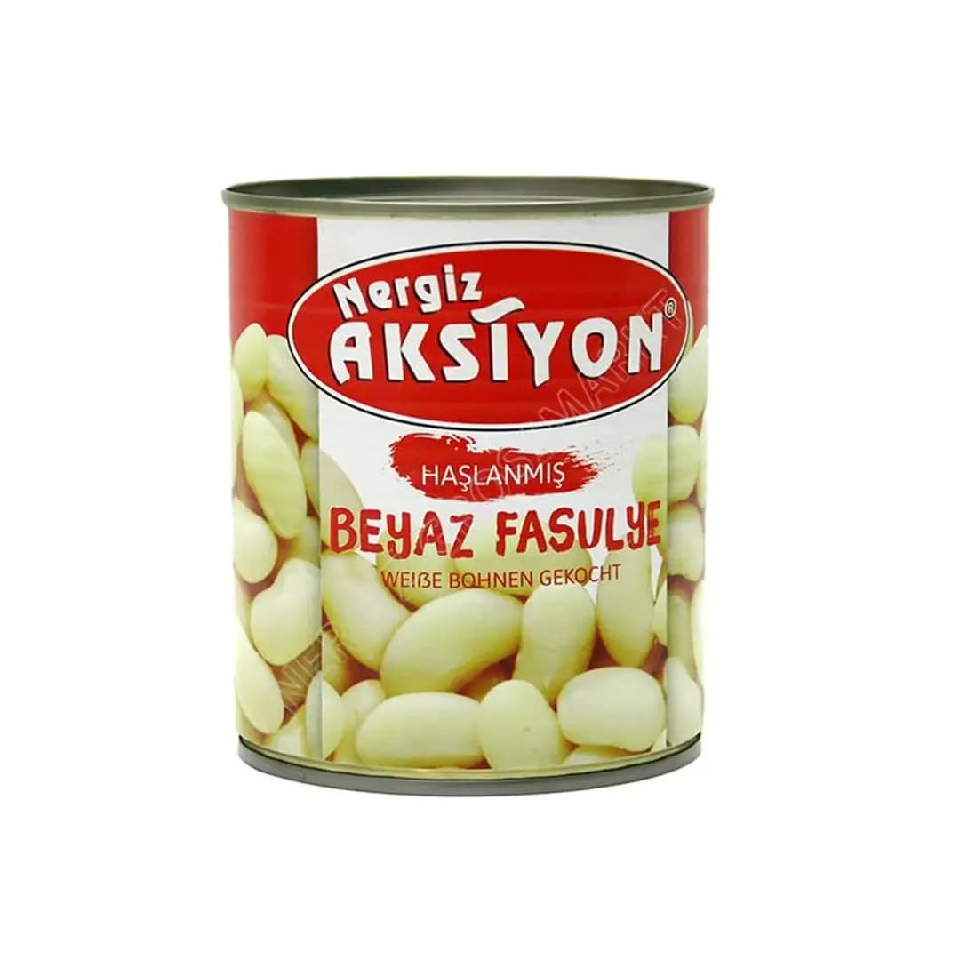 Nergiz Haslanmis Beyaz Fasülye, Weiße Bohnen gekocht 800g