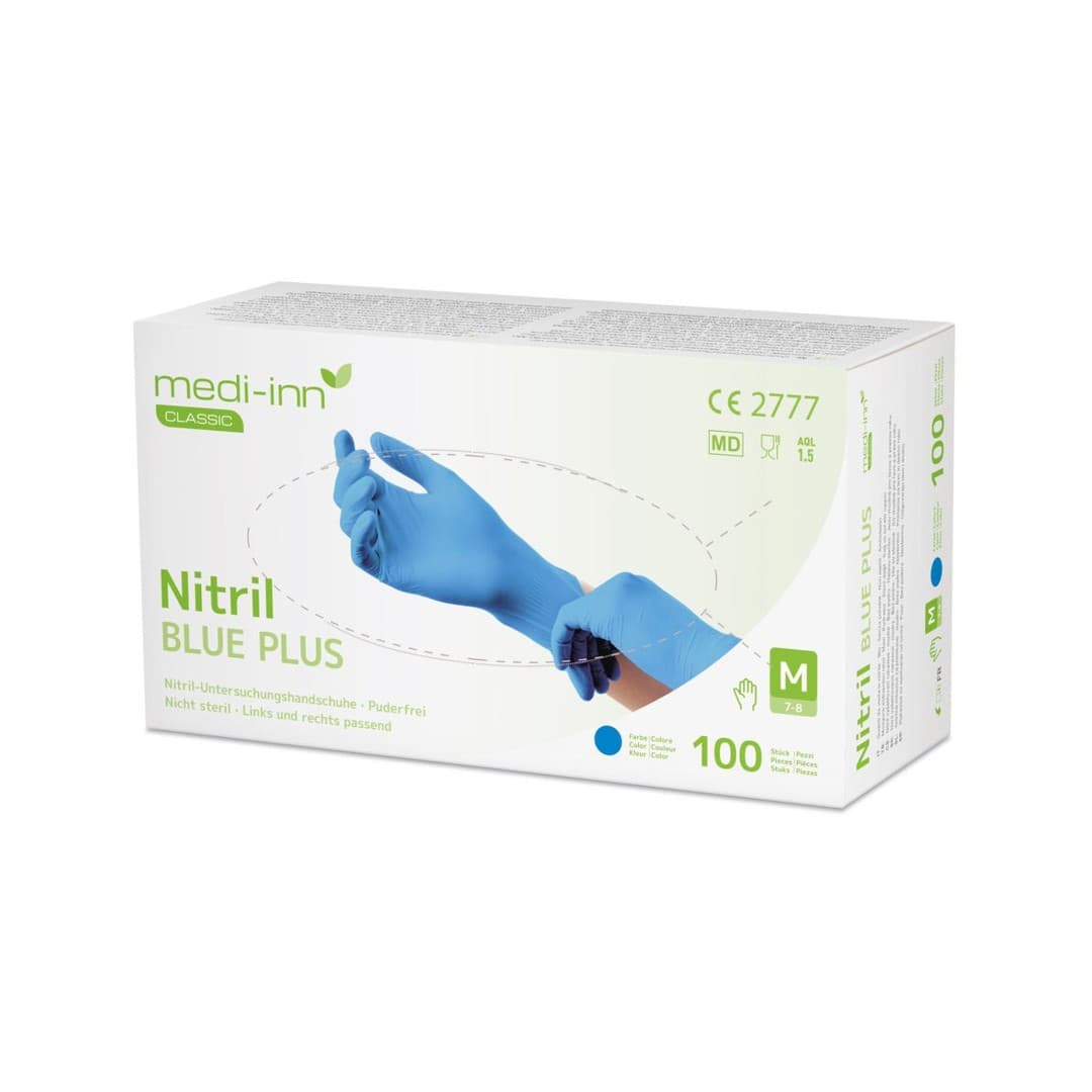 Nitril Handschuh Puderfrei Blau Grösse L