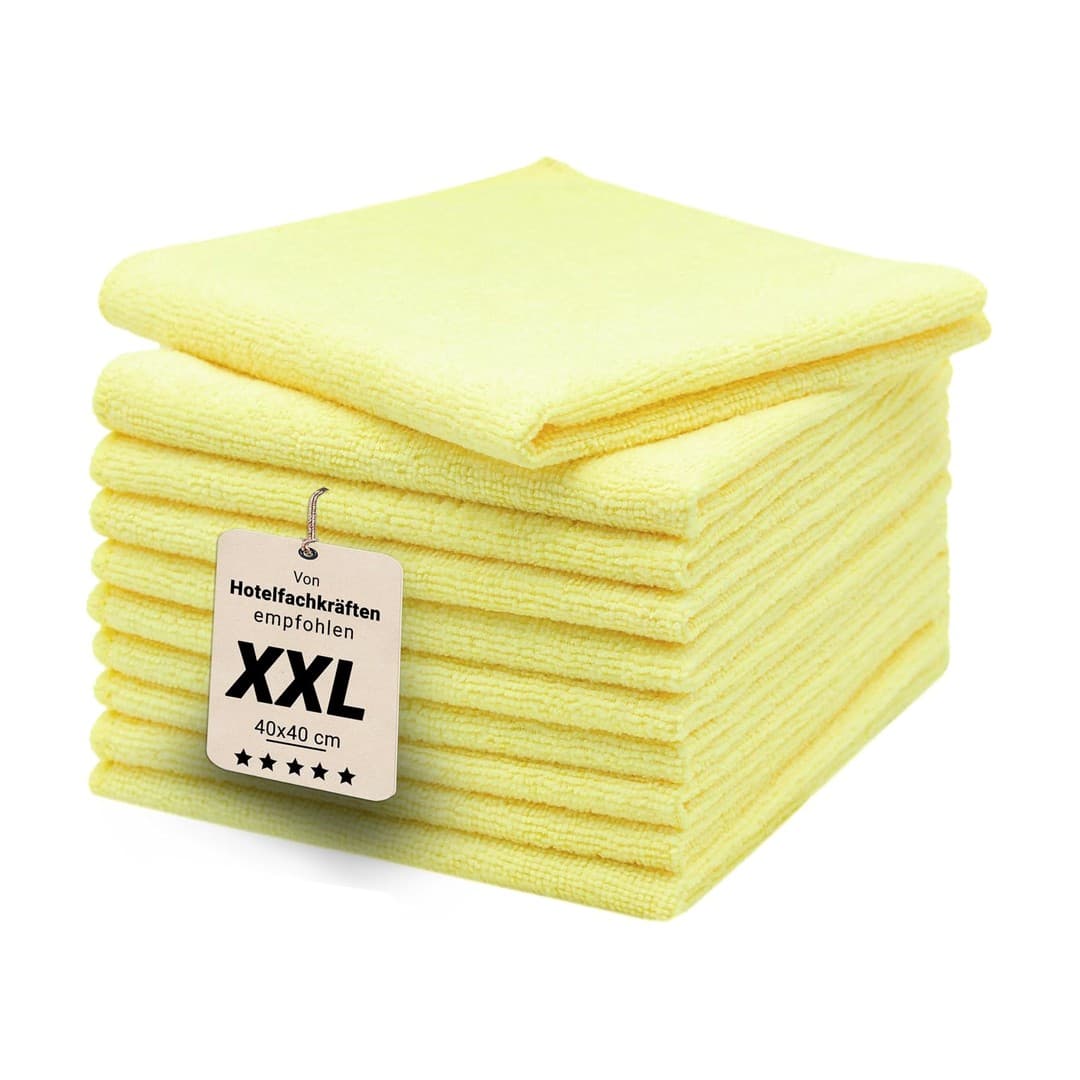 Praktitex Pro Mikrofasertuch, gelb 40x40cm 10er Pack