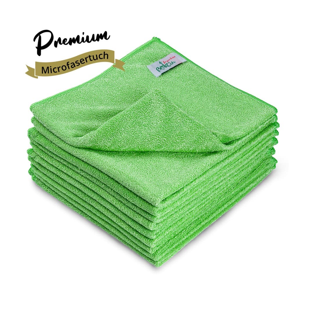 Praktitex Pro Mikrofasertuch, grün 40x40cm 10er Pack