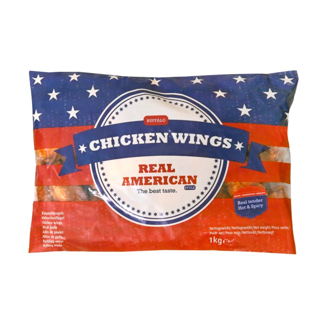 Real American Chicken Buffalo gegart Halal 1kg TK