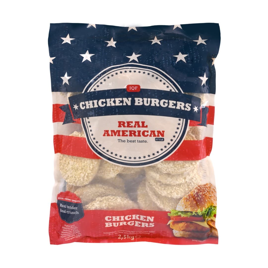 Real American Crispy Chicken Burger 100g 2,5kg TK