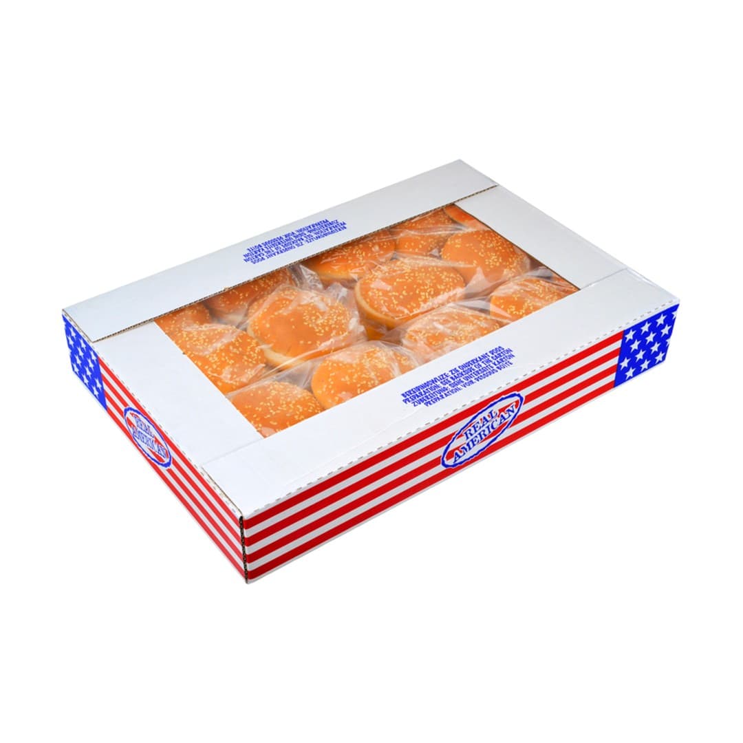REAL American Hamburgerbrötchen Sesam 80g TK 30st
