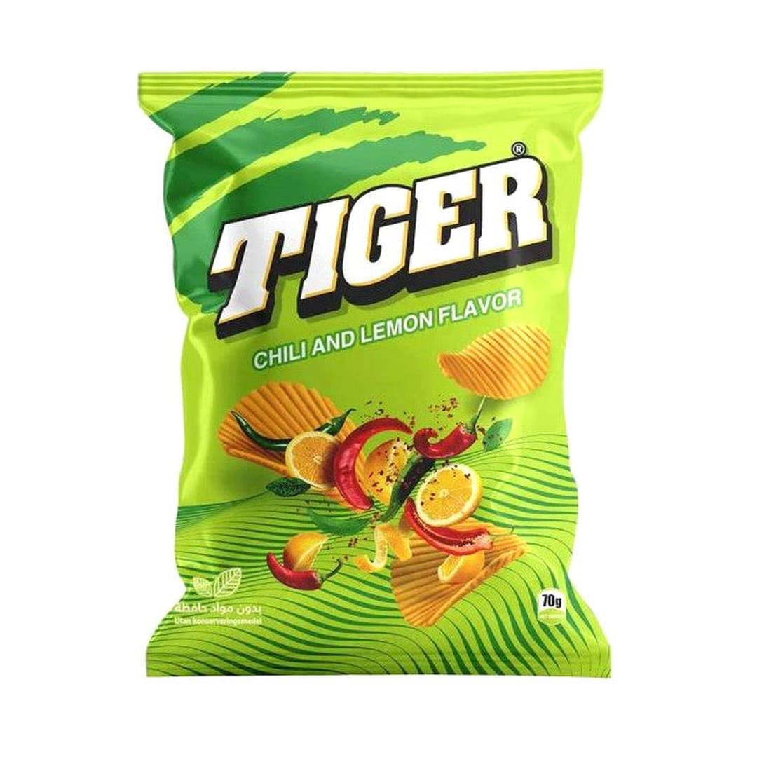 Tiger Chips Chili & Lemon 90gr