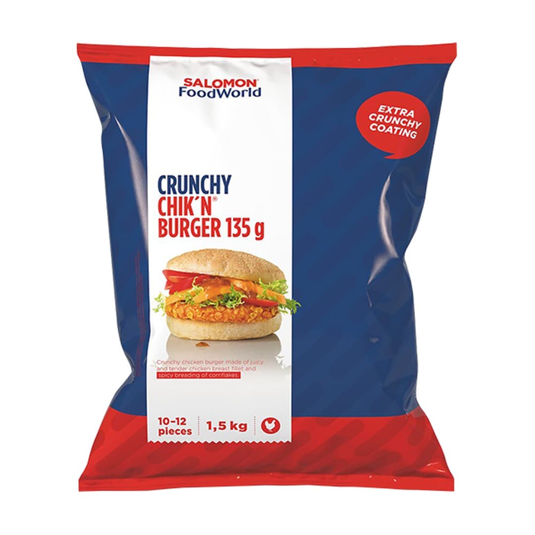 TK Salomon Crunchy Chicken Burger 135g 1,5kg Beutel