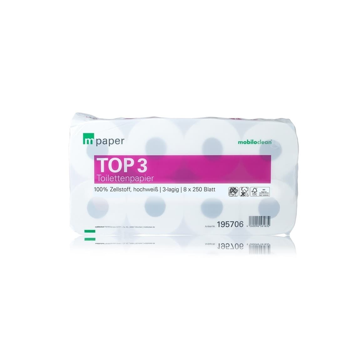 Toilettenpapier 8x250 3lg Premium - Topa Tissue
