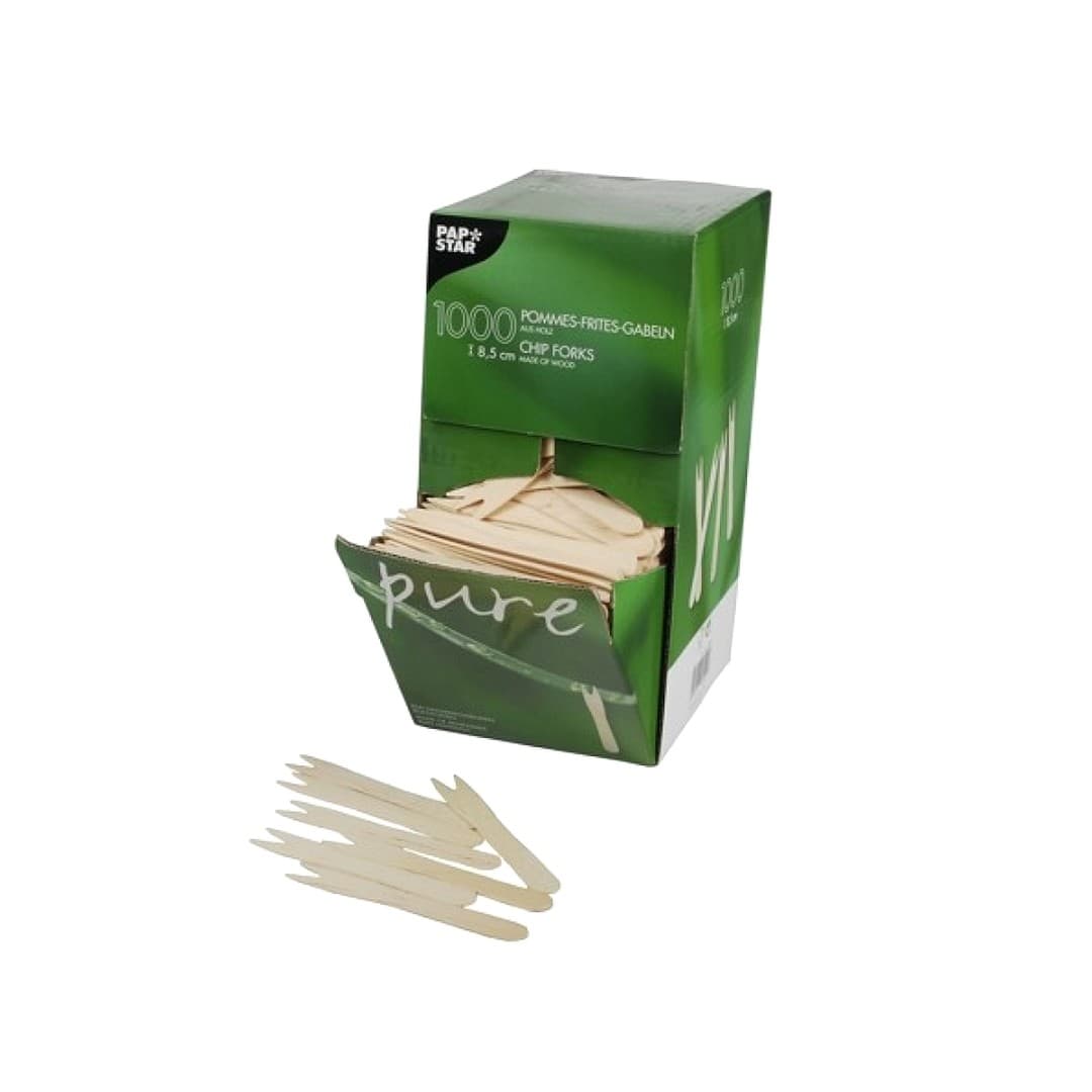TOP Pommes-Frites-Gabel Holz 1000 St