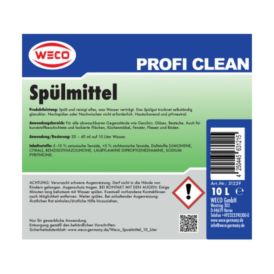 WECO Spülmittel 10l Kanister